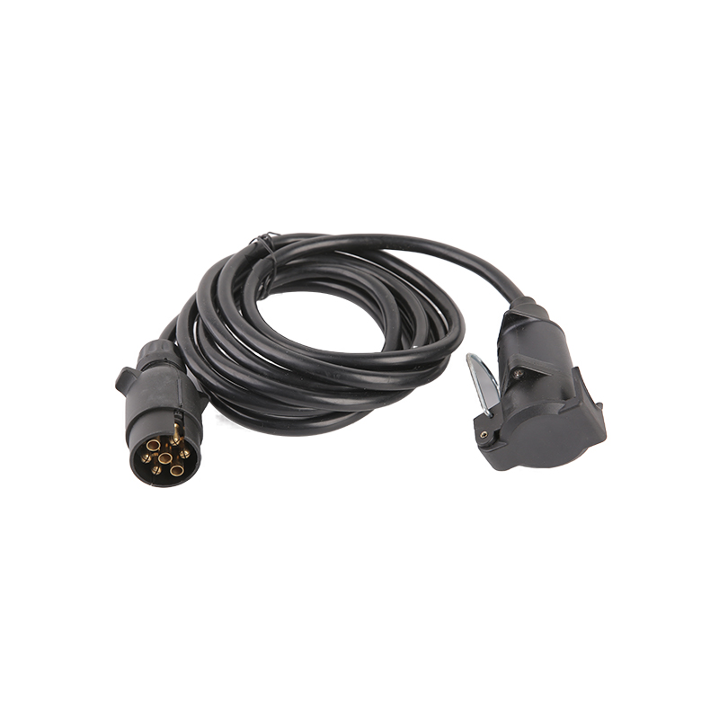 Bobine spirale en PU noir à 7 pôles JH018