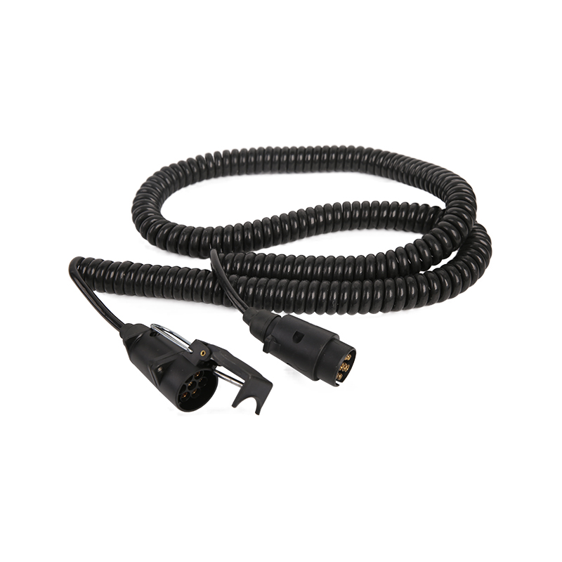Bobine spirale en PU noir à 7 pôles JH018