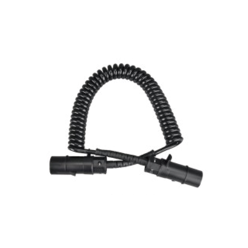 Bobine spirale PU 7 pôles, 2 fiches en plastique noir 24 V ; longueur de câble 1 m 2 m 3 m ....... JH082-B