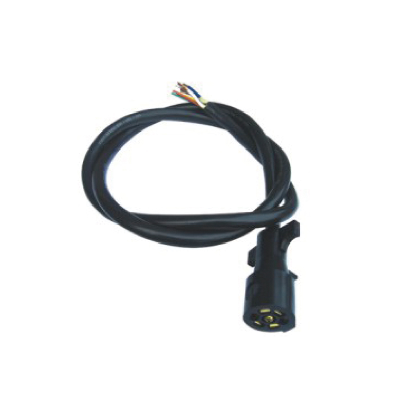 Bobine droite en PVC à 7 pôles avec un bouchon en plastique, longueur de câble 1 m, 2 m, 3 m..... JH066